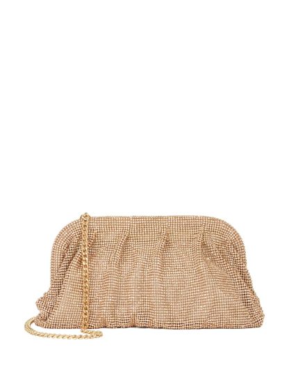 Dune London Women's Diamante Embellished Clutch Bag - Golden Rose, Golden Rose