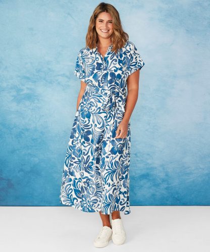 First Avenue - Relaxed Print Shirt Dress