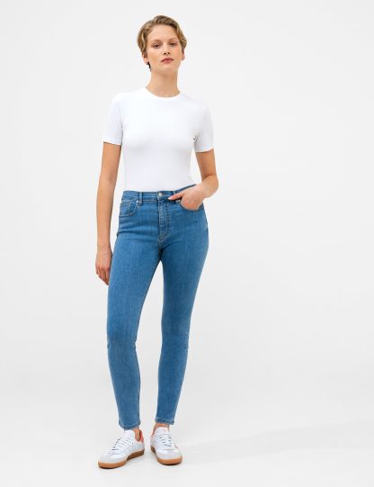 French Connection Women's High Waisted Skinny Jeans - 10 - Blue, Dark Blue,Blue