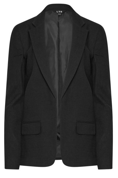 Lts Tall Black Linen Tailored Blazer 24 Lts | Tall Women's Blazer Jackets