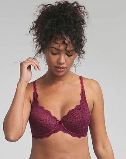 Playtex Flower Lace Full Cup Bra Plum