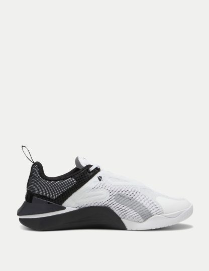 Puma Women's Fuse 3.0 Trainers - 6 - White/Black, Black Mix,White/Black,Light Blue Mix