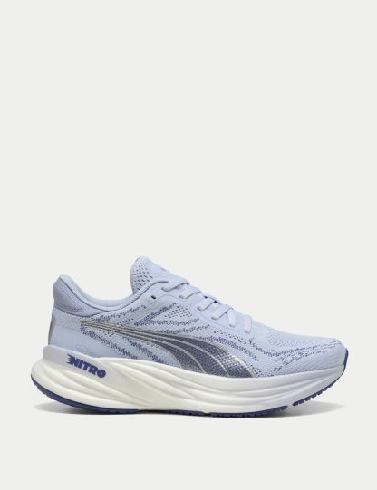 Puma Women's Magnify NITRO 2 Trainers - 6 - Light Blue Mix, Duck Egg,Black,Light Blue Mix,Black/Black