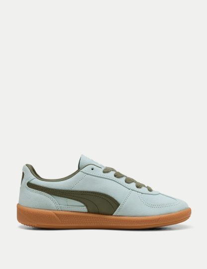 Puma Women's Palermo Suede Trainers - 5 - Light Blue Mix, Teal Mix,Light Pink,Red Mix,Light Blue Mix