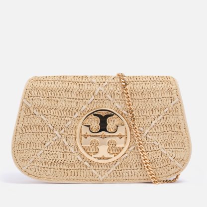 Tory Burch Reva Raffia Clutch Bag