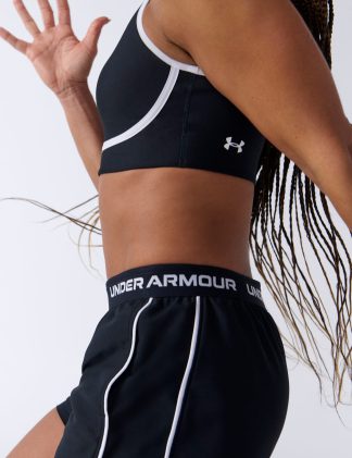 Under Armour Women's Tech Play Up 2-in-1 Layered Gym Shorts - Black, Grey Mix,Black