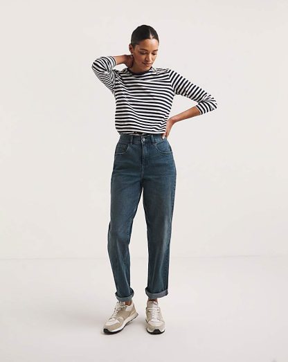 24/7 Organic Indigo Boyfriend Jeans