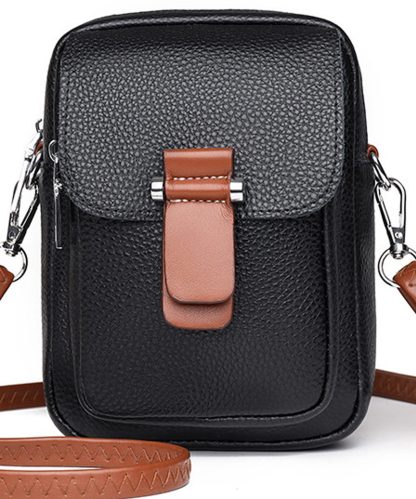 Damart Envy Leather Twin Zip Crossbody Bag