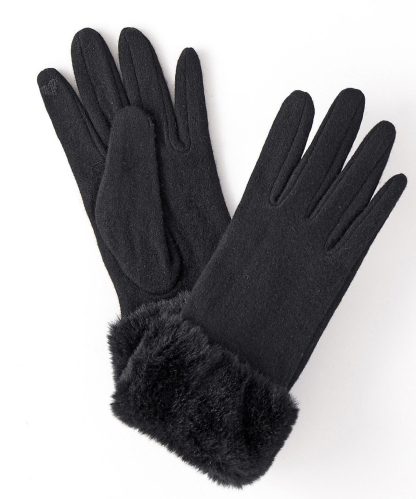 Damart Faux-fur Trim Gloves