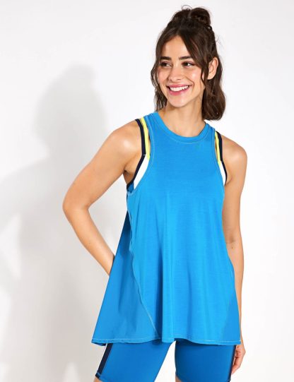 Lilybod Women's Kendall Modal Rich Relaxed Vest Top - XS - Bright Blue, Bright Blue