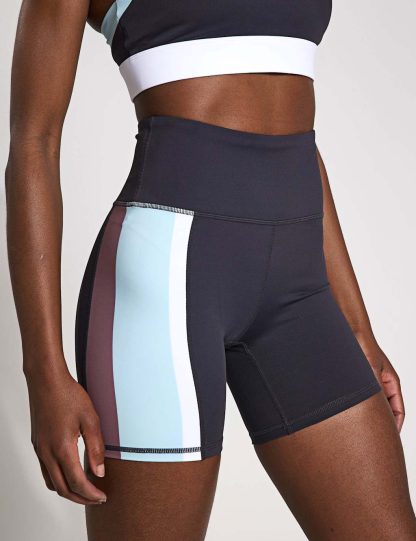 Lilybod Women's Limitless High Waisted Gym Shorts - Charcoal Mix, Charcoal Mix