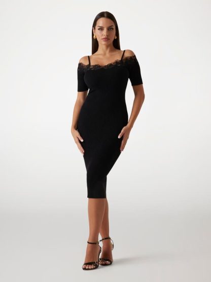 Marciano Guess Marciano Rib-Knit Midi Dress