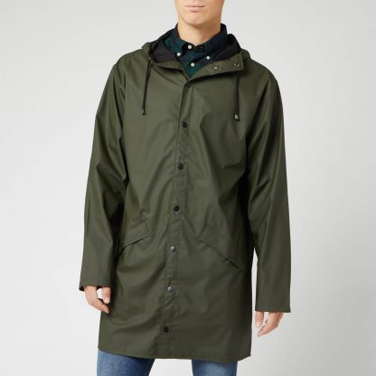 RAINS Men's Long Jacket - Green - L