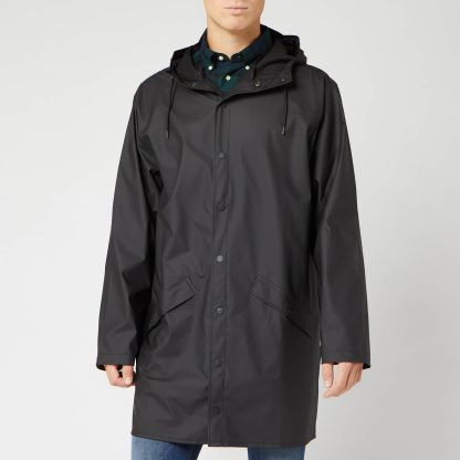 RAINS Men's Matte Shell Long Jacket - L