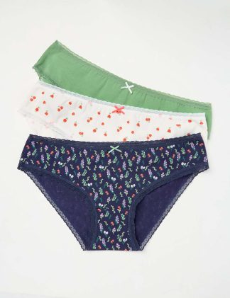 Fatface Women's 3pk Cotton Rich Knickers - 10 - Multi, Multi