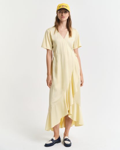GANT Women Frilly Short Sleeve Wrap Dress (34)