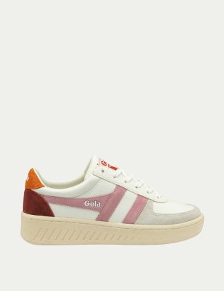 Gola Women's Grandslam Trident Flatform Trainers - 6 - White Mix, White Mix