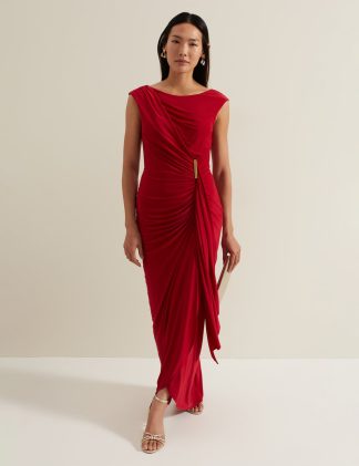 Phase Eight Women's Maxi Bodycon Dress - 26 - Red, Red