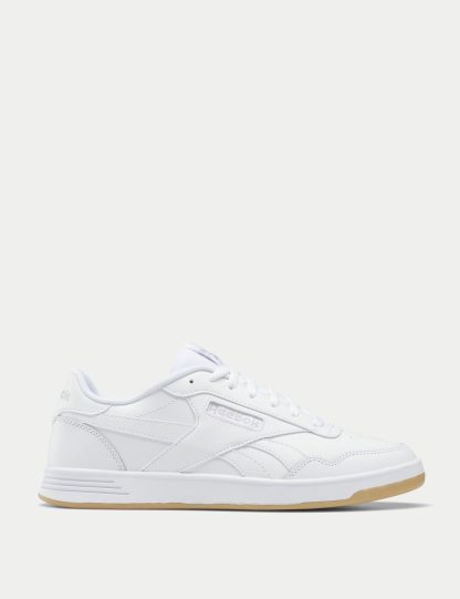 Reebok Women's Court Advance Leather Lace Up Trainers - 7.5 - White Mix, White Mix