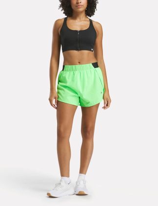 Reebok Women's Speed High Waisted Gym Shorts - Light Green, Light Green