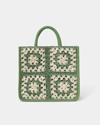 Accessorize Crochet Raffia Handbag