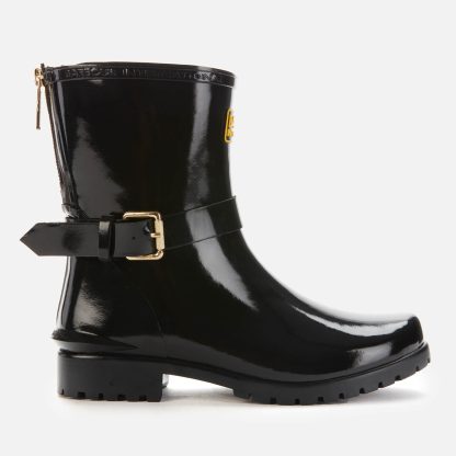 Barbour International Women's Mugello Biker Wellies - Black - UK 3