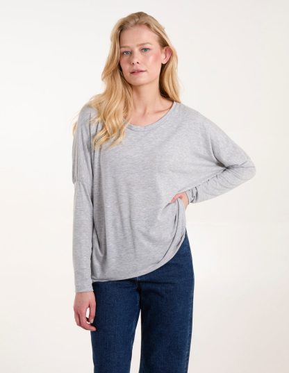 Batwing High Low Top - M/L / GREY