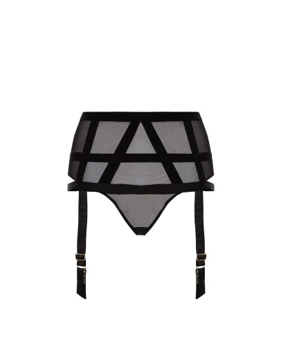 Bluebella Karolina Suspender Thong in Black - 20