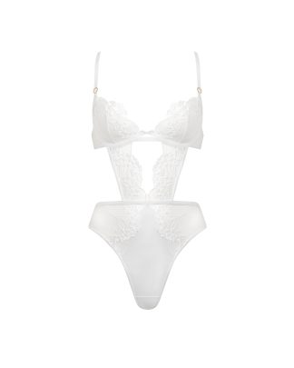 Bluebella Marisa Wired Bodysuit White/Sheer - 30A