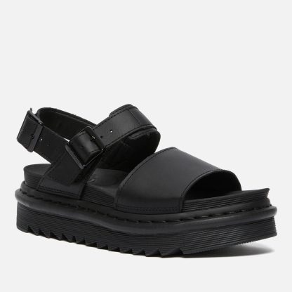 Dr. Martens Women's Voss Leather Strap Sandals - Black - UK 4