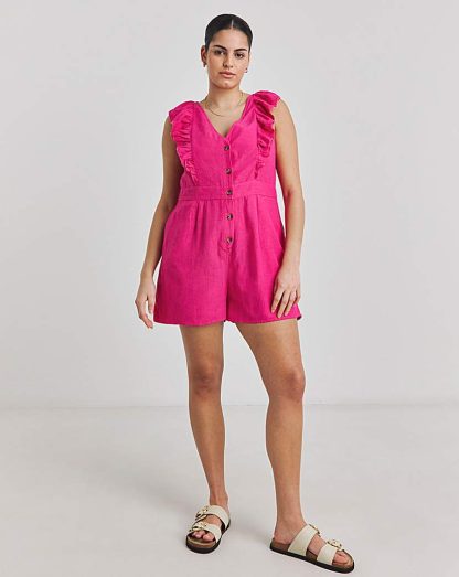 Figleaves Miami Button Front Playsuit