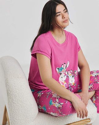 Joe Browns PJ's in a Bag Giraffe Print