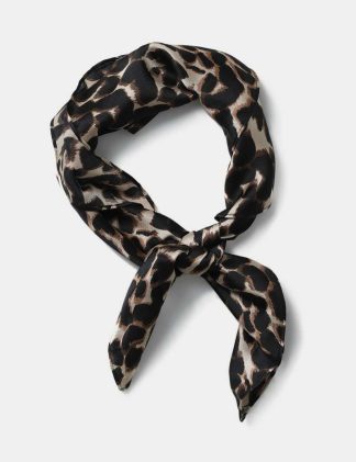 M&S Collection Women's Leopard Print Hair Scarf - Brown, Brown