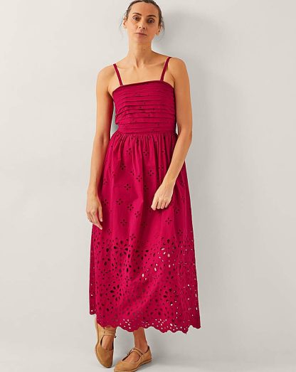 Monsoon Etta Broderie Midi Dress