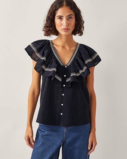 Monsoon Fenn Statement Ruffle Top
