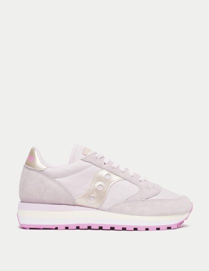 Saucony Women's Jazz Triple Trainers - 8 - Soft Pink, Soft Pink,Brown