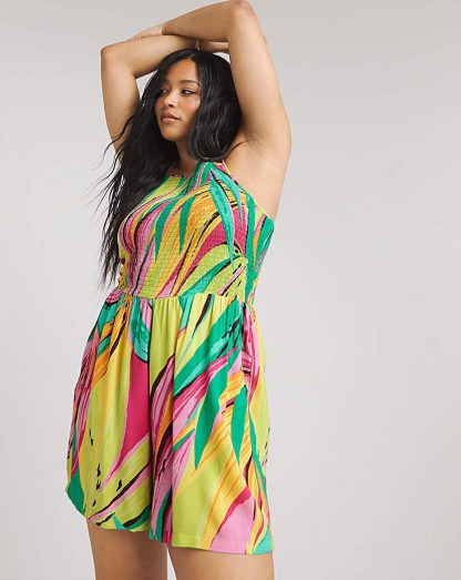 Shirred Beach Playsuit