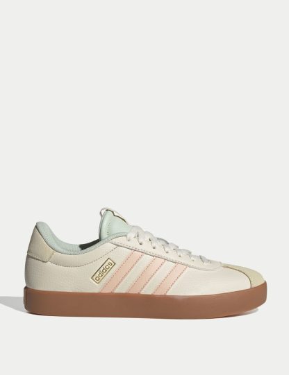 Adidas Women's VL Court 3.0 Trainers - 5 - Cream Mix, White,Black,White/Black,Cream Mix,White Mix