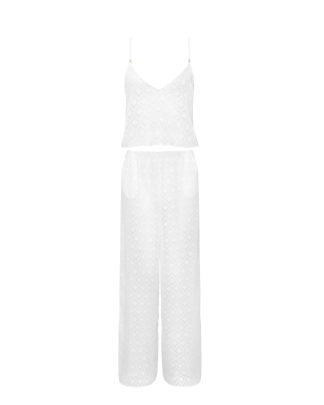 Bluebella Cassat Cami & Trouser Set White - 10