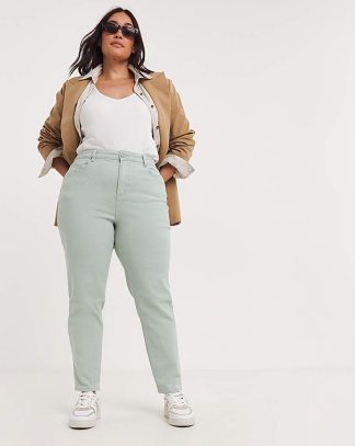 Duck Egg Blue Demi Mom Jeans Duck EGG - JD Williams - Size: 26