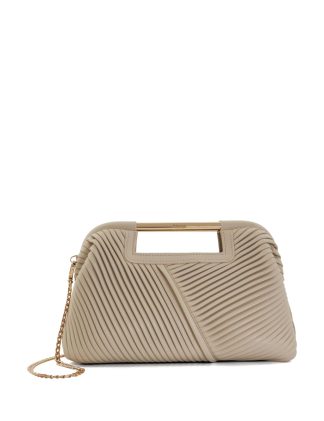 Dune London Women's Pleated Chain Strap Clutch Bag - Ecru, Ecru,Gold