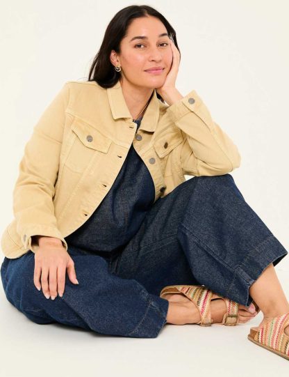 Fatface Women's Denim Jacket - 18 - Yellow, Yellow,Green,Blue Denim,Pink,Red