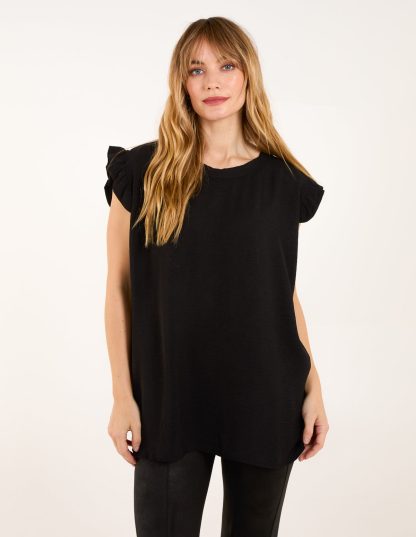 Frill Top - S/M / BLACK