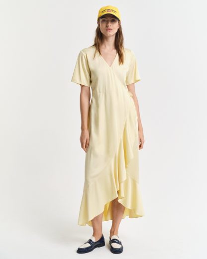 GANT Women Frilly Short Sleeve Wrap Dress (42)