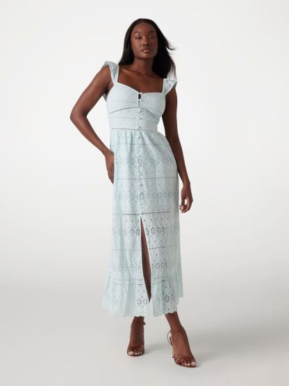 Guess Long Broderie Anglaise Dress