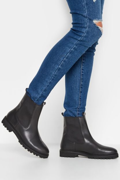 Lts Black Chelsea Boots In Standard Fit Standard > 12 Lts | Tall Women's Women's Boots