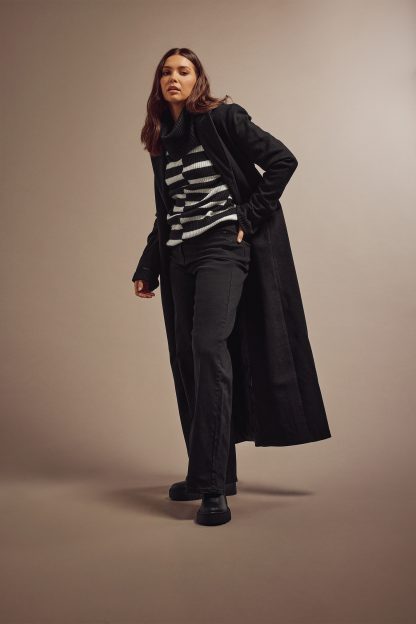 Lts Tall Black Long Formal Maxi Coat 18 Lts | Tall Women's Coats