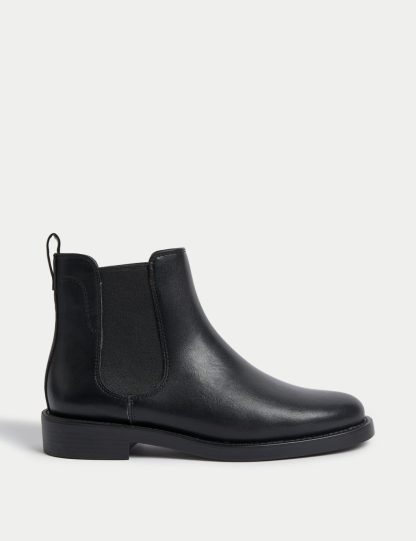 M&S Collection Women's Chelsea Flatform Ankle Boots - 6 - Black, Black