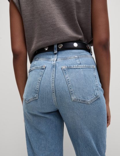 M&S Collection Women's The Mom Jeans - 16LNG - Indigo, Light Indigo Mix,Ecru,Black,Mid Blue,Indigo,Dark Indigo Mix