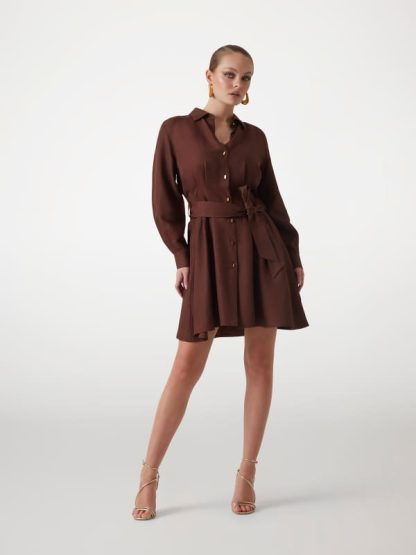 Marciano Guess Marciano Linen-Blend Shirt Dress